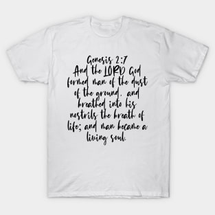 Genesis 2:7 Bible Verse T-Shirt